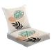 2-Piece Deep Seating Cushion Set Monstera leaf decoration poster Botanical monstera wall decor Outdoor Chair Solid Rectangle Patio Cushion Set