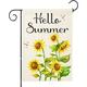 Hello Sunshine Garden Flag Summer Garden Flag Funny Flower Yard Flag Double Sided Seasonal House Flags Garden Flags for Outside Front Door Mailbox Lawn Patio Poolside Lakeside (Yellow Flower)