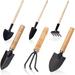 Small Garden Tools 6 Pcs Mini Garden Tools Set Cute Gardening Tools Home Indoor Tiny Kids Gardening Tools Succulent Tool Kit Plant Potted Flower Garden Tool Wood Handle for Plant Care Transplant