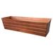 Bomrokson BM195218 Rectangular Metal Flower Planter Box with Embossed Line Design Large Copper