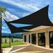 18 x18 x18 Sun Shade Sail Curved Commercial Outdoor Shade Cover Black Triangle Heavy Duty Permeable 185GSM Backyard Shade Cloth for Patio Garden Sandbox (We Make Custom Size)