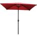 6.5 Ft Square Market/Patio Umbrella with Tilt and Crank perfect for Garden Lawn Deck Backyard and Pool ï¼ˆRed