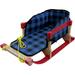 Children Wooden Sled Snow Sled For Toddlers Kids Sleigh With Pull Ropes And Cushion Baby Sled Red (Wooden Sled With Cushion)