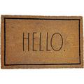 YSSY Hello Door Mat - 24 x 36 Welcome Mat - pp Coir Coconut Fiber and Waterproof Rubber Back - Cute Decor Indoor and Outdoor Rug for Front Porch Entrance Entryway Patio