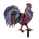 TaoGoods Outdoor Rooster Decoration Rooster Garden Stake Chicken Yard Art Metal Rooster Yard Statue Decoration Rooster Iron Garden Stakes Plug into The Ground Garden Courtyard Outdoor Decorations