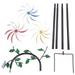 WEISIPU 1.3m Large Wind Spinner Unique Flowers Butterfly Sculptures Windmill Magical Wind Powered Metal Rotating Windmill for Outdoor Yard Patio Lawn & Garden Decor Gift