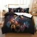 Fashion Bedspreads Dream Catcher Wolf Printed Comforter Cover Pillowcase Adult Home Bedding Set King (90 x104 )