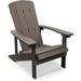 Cozyhom Plastic Adirondack Chair All Weather Resistant Poly Lumber Fire Pit Chairs Composite Adirondack Chairs with Wood Grain for Outdoor Patio Deck