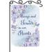 YCHII Always and Forever in our Hearts Garden Flag - Memorial Day Garden Banner - Vertical Yard Porch Decorations - Missing You Forever in Our Hearts Indoor Outdoor Decor -Double Sided