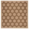 Safavieh Beach House Zelda Indoor/ Outdoor Waterproof Patio Backyard Rug Beige/Cream 4 x 4 Square 4 Square Outdoor Living Room Bedroom Dining