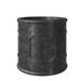 LeisureMod Meadow Fiberstone and MGO Clay Planter Mid-Century Modern Round Planter Pot for Indoor and Outdoor (Black 15 Inch)