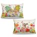 Farmhouse Easter Home Decor Pillow Covers 18x18 Set of 2 Spring Easter Bunny Carrot Decorative Throw Pillows 18 x 18 Vintage Easter Outdoor Porch Decor Pillows (Without Pillow Inserts)