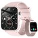 Smart Watch for Women 1.85 Inch Touch Screen Fitness Watch with Bluetooth Call(Answer/Make Calls/AI Voice) IP68 Waterproof Sports Smart Watch for Android iPhone Ios Pink