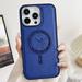 TECH CIRCLE Leather Case for iPhone 15 Pro (6.1 ) 2023 - Premium PU Leather/Silicone Case [Compatible with Magsafe] [Cute Clock Design] Protective Lightweight Back Cover Phone Case Navyblue