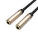 3.5mm Female to Female Stereo Coupler Plug Vention 3.5mm Female Jack to Female Audio Cable Gold Plated Audio Extension Cable Aux Cable for Computer Mobile Phone PS3 PS4 1ft (0.3M)-Black