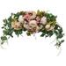 Apepal Home Decor Artificial Floral Swag 30 Inch Handmade Flower Swag With Green Leaves Rose Peony Swag Arch Garland Simulation Flowers Gold One Size