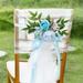 Wedding Aisle Flowers Chair Decorations Artificial Flowers Arrangement with Chiffon Ribbon for Ceremony Chair Back Floral Decor Reception Church Party Outdoor