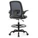 Drafting Chair Tall Office Chair Ergonomic Desk Chairs with Lumbar Support and -up Armrests Adjustable Height Comfy Computer Chair with Swivel Task and Adjustable Foot Ring