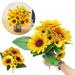 13 Heads Artificial Sunflower Bouquet Silk Sunflower Wedding Flower Home Decoration Wedding Decor Artificial Tropical Flowers Long Vase Flowers Artificial Tall Artificial Rose Flowers Artificial