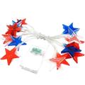 Chmadoxn 4th of July Decorations Lights - Red White and Blue Lights Star Lights String Plug in Indoor Outdoor String Lights Ideal for Any Patriotic Decorations & Independence Day Decorations