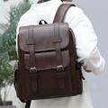 Leather Laptop Backpack For Men Work Business Travel Office Backpack College Bookbag Casual Computer Backpack Fits Notebook 15.6 Inch