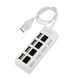 Lifetechs 4 Ports USB 2.0 High Speed Power ON/OFF Switch Hub Adapter for Computer Laptop