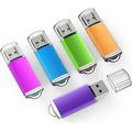 K&ZZ 4GB USB Flash Drive 5 Pack USB 2.0 Memory Sticks Flash Drives Easy-Storage 4G Thumb Drive Gig Stick Zip Drive Pen Drive Multicolored 4GB Multicolored (5 Pack)