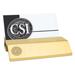 Gold Purdue Boilermakers Logo Business Card Holder
