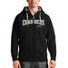 Men's Antigua Black Los Angeles Chargers Wordmark Victory Full-Zip Hoodie