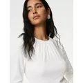 M&S Womens Sequin Maxi Column Dress - 6REG - White, White