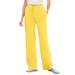 Plus Size Women's Sport Knit Straight Leg Pant by Woman Within in Primrose Yellow (Size M)