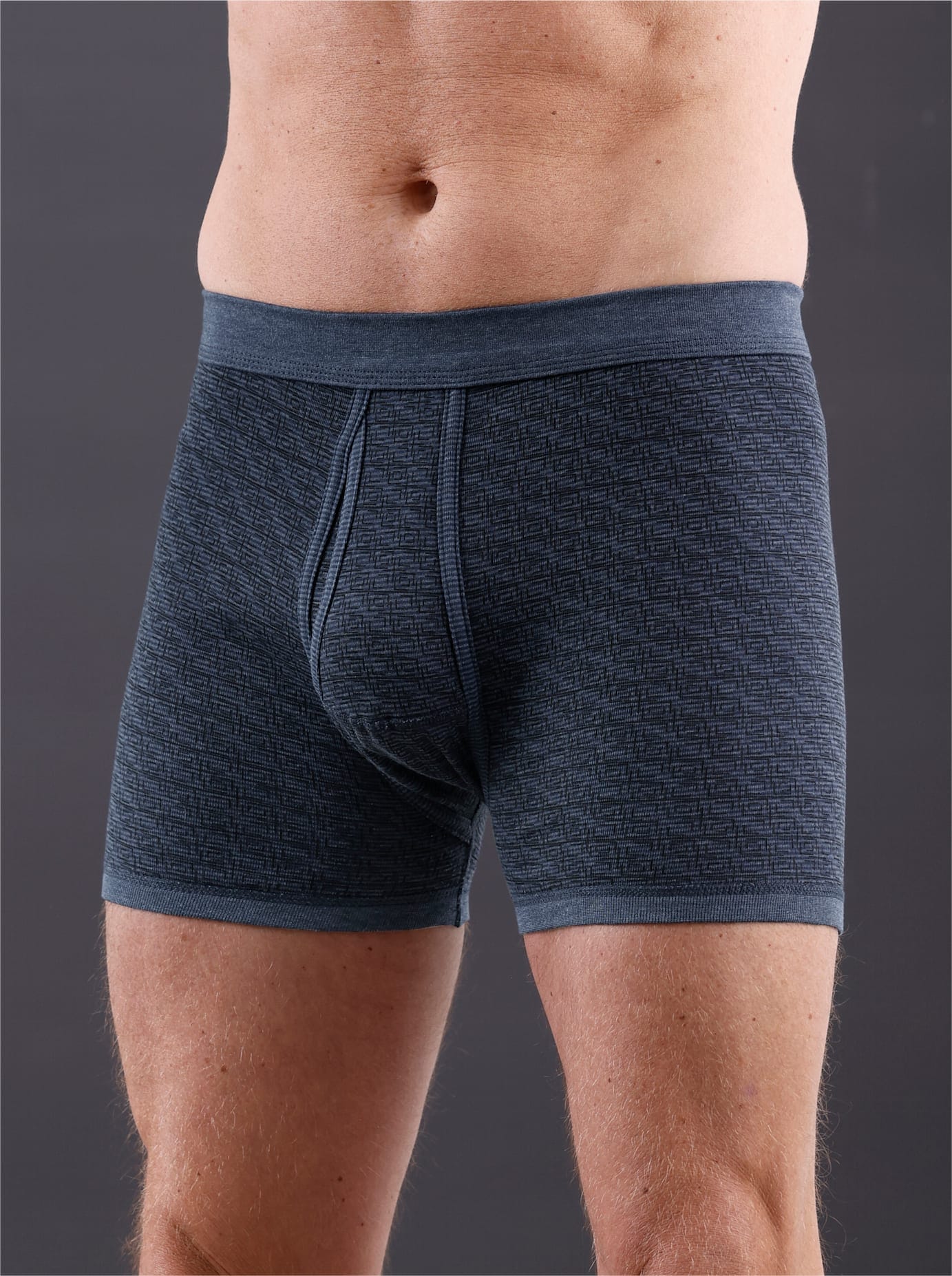Schlüpfer WÄSCHEPUR, Herren, Gr. 7, blau (marine, bedruckt), 75% Baumwolle, 25% Polyester, Unterhosen Image