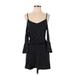 American Eagle Outfitters Casual Dress - Mini V-Neck 3/4 sleeves: Black Dresses - Women's Size Small