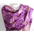 Purple Pashmina Scarf.purple & Beige Paisley Pashmina/Shawl.fall/Winter Scarves.formal Scarf/Shawl.evening Wrap.wedding Wrap