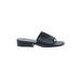 Eileen Fisher Mule/Clog: Slide Wedge Casual Black Print Shoes - Women's Size 8 - Open Toe