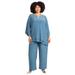 Plus Size Women's 2-Piece Embellished Keyhole Pant Set by Catherines in Blue Storm (Size 1X)