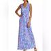 Lilly Pulitzer Dresses | Lilly Pulitzer 100% Pima Cotton V- Neckline Amina Sail Boat Print Maxi Dress | Color: Blue/Pink | Size: S