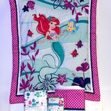 Disney Other | Little Mermaid Ariel 4 Piece Baby Crib Bedding New | Color: Blue/Purple | Size: Fits A Standard Crib Mattress