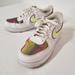 Nike Shoes | Nike Easter Egg Air Force 1 Womens Shoes Size 9 Rainbow Cw0367-100 2020 White | Color: Pink/White | Size: 9
