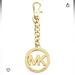 Michael Kors Accessories | Michael Michael Kors Mk Circle Key Fob, Gold | Color: Gold | Size: 5.75”