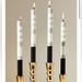 Anthropologie Accents | Anthropologie Striped Taper Candles, Set Of 2 | Color: Black/White | Size: Os