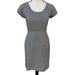J. Crew Dresses | J. Crew Factory Cap Sleeve Pocket Pinstriped Silk Blend Dress Size 0. | Color: Gray | Size: 0