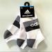 Adidas Underwear & Socks | Adidas Men’s No Show Cushioned Socks 3 Pack Size 6-12 White Gray | Color: Gray/White | Size: 6-12