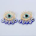 Anthropologie Jewelry | Anthropologie Eyes Protection Crystal Lucky Earrings | Color: Yellow | Size: Os