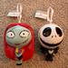 Disney Holiday | Hallmark Disney Jack Skellington Sally Nightmare Before Christmas Ornaments Nwt! | Color: Red/White | Size: Os