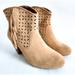 Jessica Simpson Shoes | Jessica Simpson Orlina Boots Size 6.5 Boho Fringe Ankle Tan Booties Heels Suede | Color: Brown/Tan | Size: 6.5