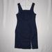 J. Crew Dresses | Jcrew Denim Midi Dress 14 Blue Square Neck Nantucket Jean Zip Sleeveless Stretch | Color: Blue | Size: 14