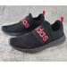 Adidas Shoes | Adidas Lite Racer Adapt 4 Shoes Mens Size 12 Black Red Logo Distressed Sneakers | Color: Black/Red | Size: 12