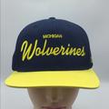 Adidas Accessories | Adidas Michigan Wolverines Ncaa Script Snapback Hat Cap Mens | Color: Blue/Yellow | Size: Os