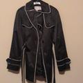 Jessica Simpson Jackets & Coats | Jessica Simpson Belted Coat | Color: Black/White | Size: L